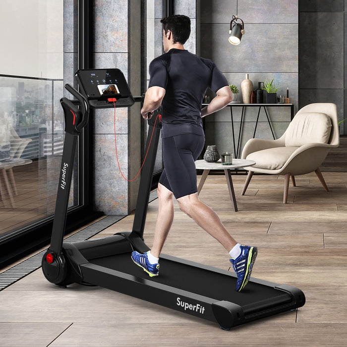 Superfit Folding 2.25hp Electric Treadmill Running Machine App Control Bluetooth