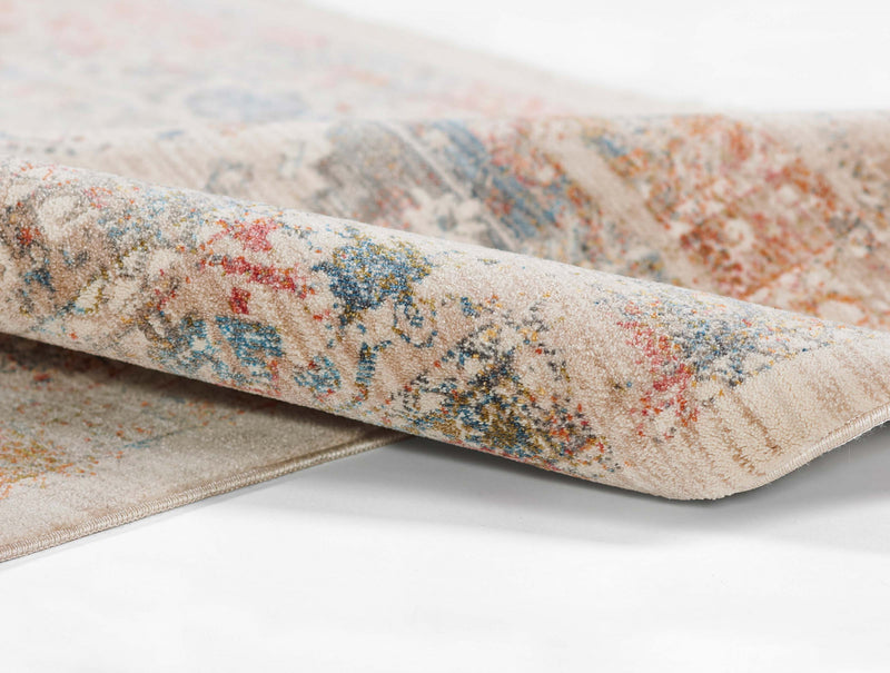 Ethel Traditional 5'0\" x Area Rug in Multi Indoor Area Rug