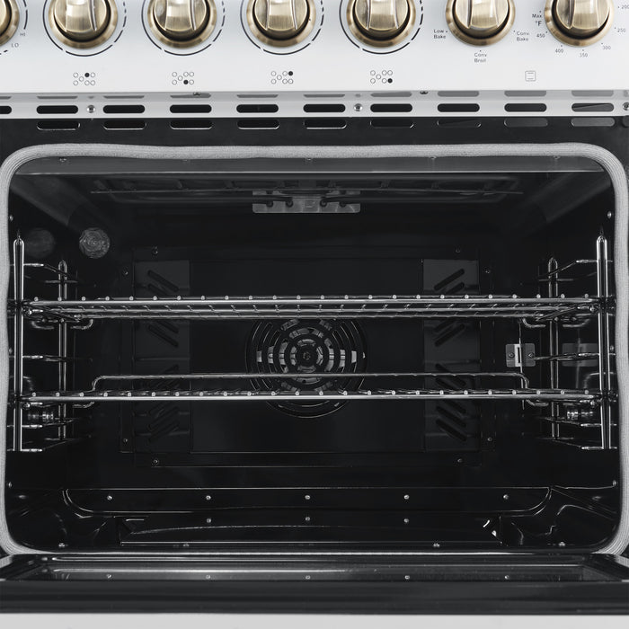 Forno Paolo 48 Inch Freestanding Electric Range in White, 6.7 cu.ft. - FFSEL6011-48WHT