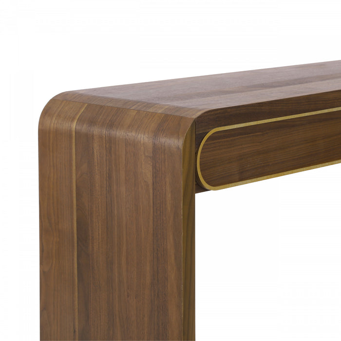 Olivia 47.2\" Wooden Sofa Table with Drawers - Gold