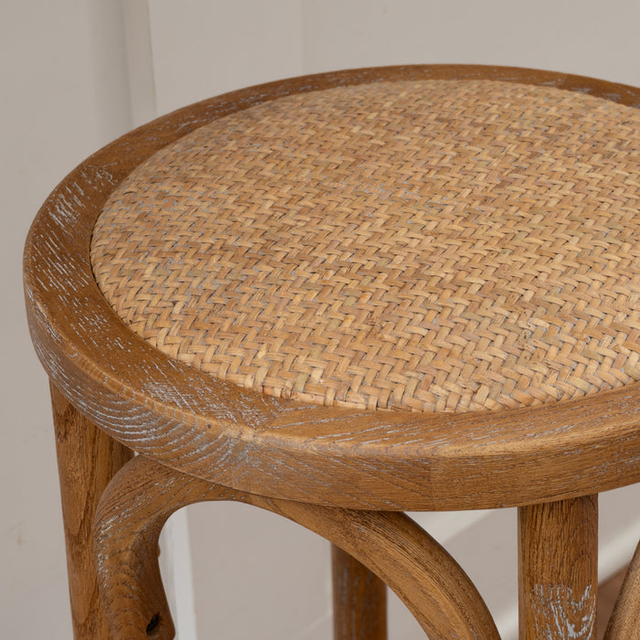 Rae Backless Rattan Counter-Height Stool - Natural