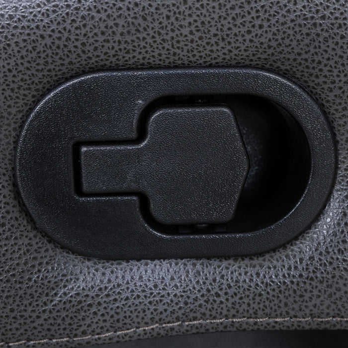 Kingsley 37 in. Leather Match Swivel Glider Recliner - Charcoal