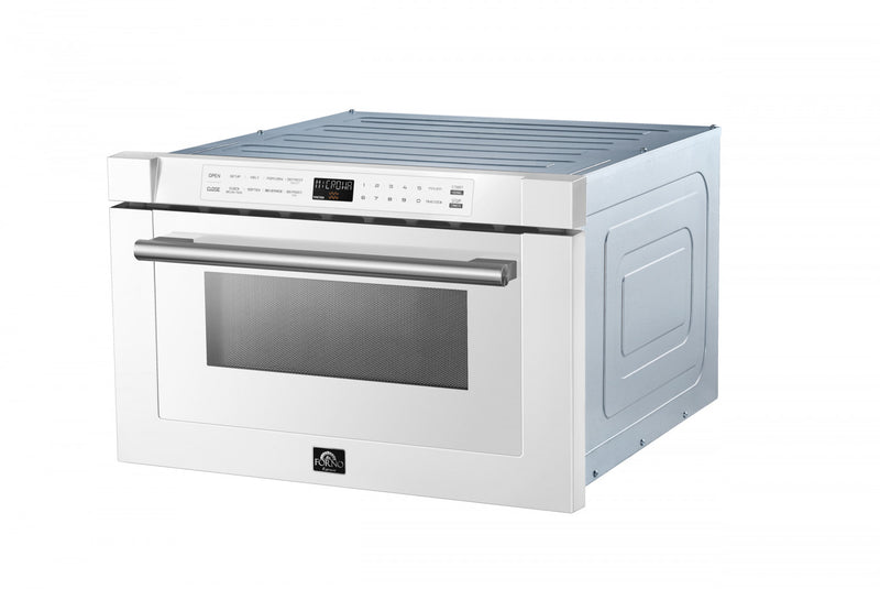 Forno Espresso Capoliveri 24\" Microwave Drawer in White, 1.2 cu.ft. - FMWDR3000-24WHT