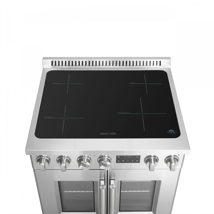 Forno Torino 30\" French Door Induction Range, Stainless Steel - FFSIN0950-30