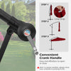 Costway 10 FT Offset Hanging Umbrella Patio Cantilever Umbrella with Cover Red