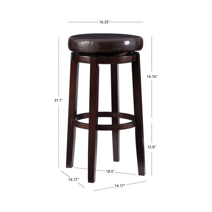 Maya Faux Leather Barstool - Brown