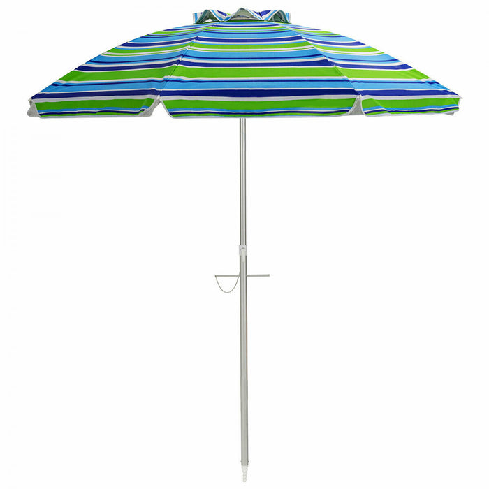Costway 6.5FT Patio Beach Umbrella Sun Shade Tilt W/Carry Bag Turquoise