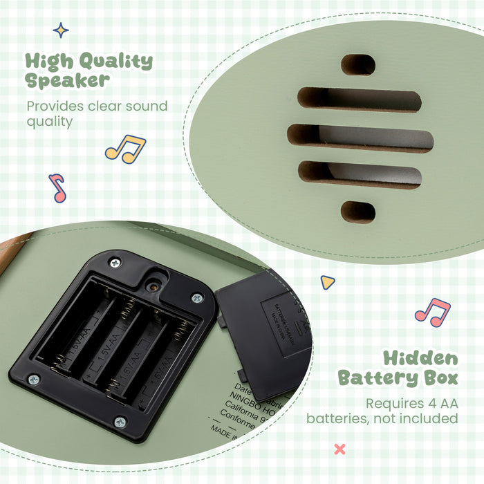 Costway 18 Keys Kids Piano Keyboard with Removable Music Stand One-key Start for Boys Girls Green