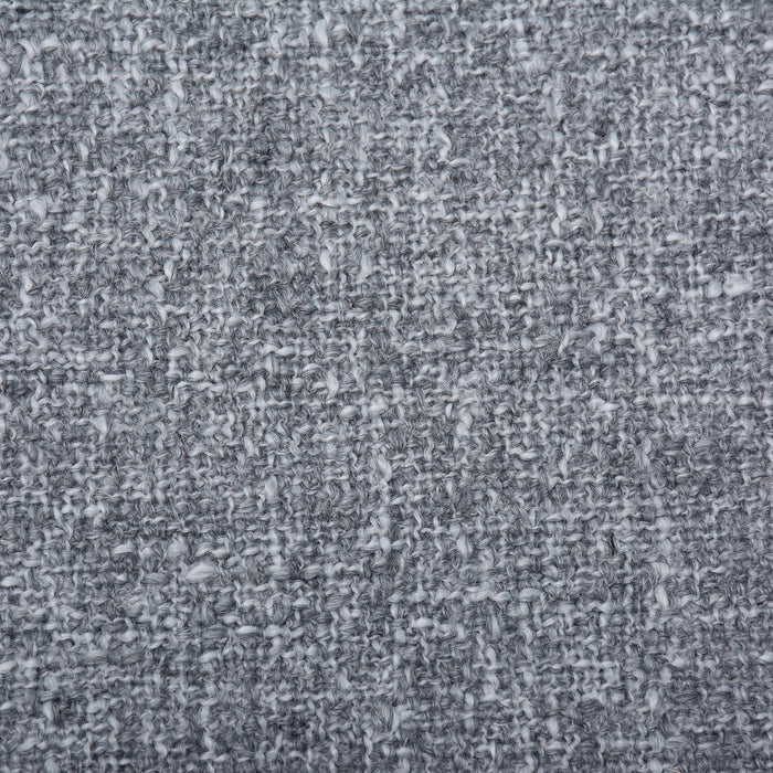 Caden 67 in. Textured Weave Fabric Loveseat with Block Arms and Wood Legs - Grey