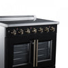 Galiano 36 Inch French Door Electric Range, 5 radiant burners, 5.36 cu.ft., Black - FFSEL6917-36BLK | Cuisiniere electrique Galiano de 36 po a portes francaises, 5 foyers, 5,36 pi³, noir – FFSEL6917-36BLK