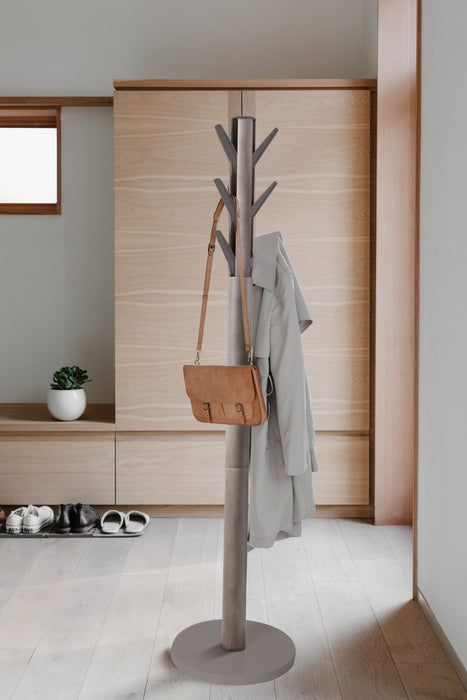Umbra Modern Wood Flapper Coat Rack - Grey