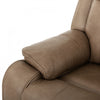 Marlow 37 in. Leather Match Swivel Glider Manual Recliner - Taupe | Fauteuil inclinable manuel pivotant a mouvement coulissant Marlow de 37 po en cuir assorti - Taupe