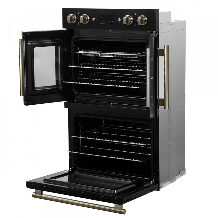 Forno Asti 30-Inch Double Electric Wall Oven in Black, 7.36 cu. ft. - FBOEL1340-30BLK