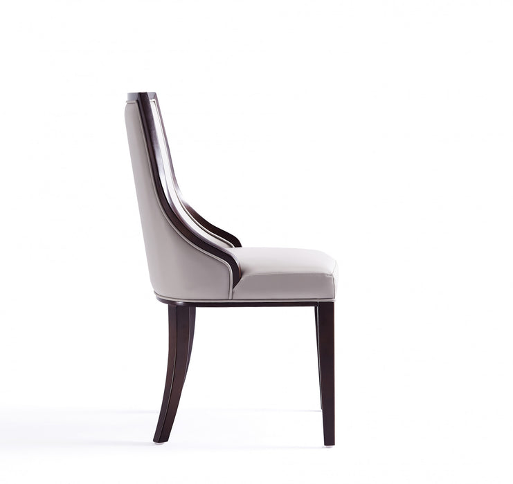 Grand Traditional 6-Piece Dining Chair Set in Light Gray