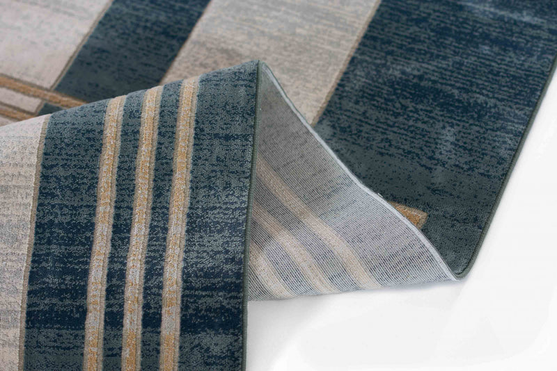 Erisa Contemporary 2'2\" x 7'7\" Runner Rug in Blue Indoor Area Rug