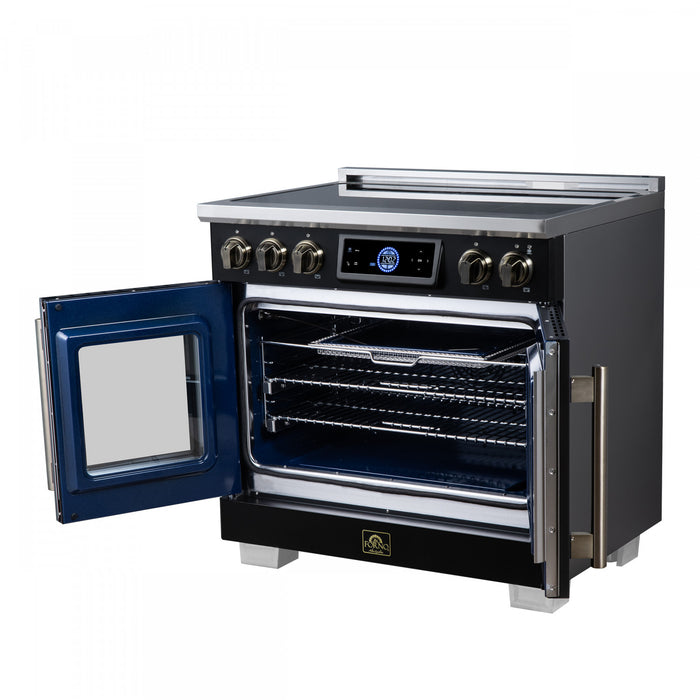 Forno Maximus 36 Inch Induction Range Black, 5.36 cu.ft - FFSIN0932-36BLK Electric Range