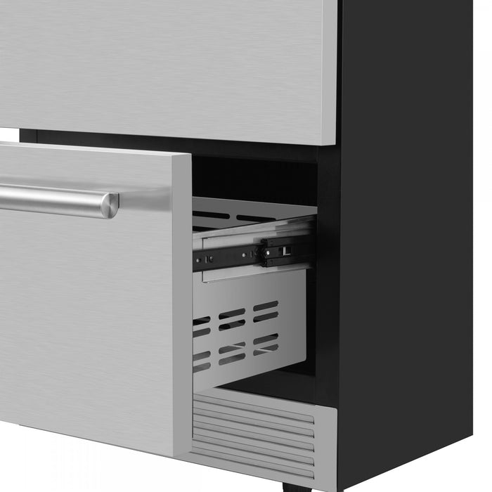 Forno Cosenza 24 Inch Built-In Indoor/Outdoor Drawer Freezer with Ice Maker, 4.69 cu.ft. - FDRBI1838-24S