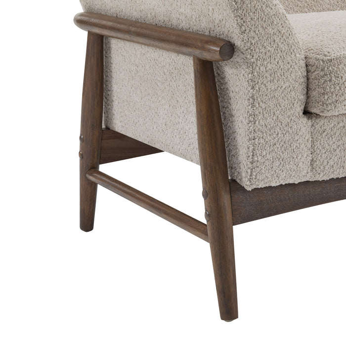 Harper Compact Seating Fabric Modern Loveseat,Almond
