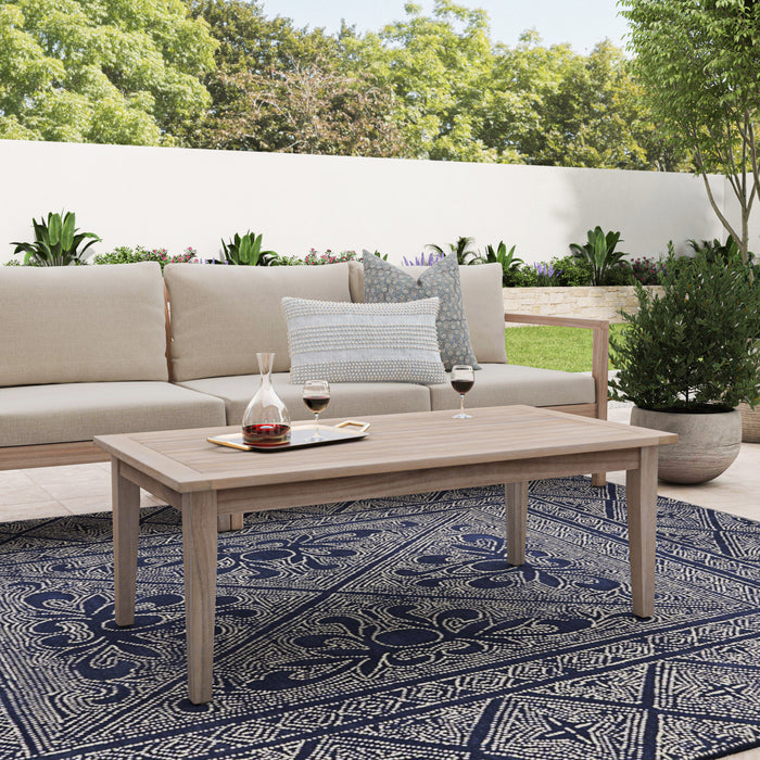 Teagon Outdoor Patio Coffee Table - Natural