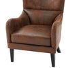 Havenwood HI-BACK Studded Accent Chair with Nailhead Trim, Brown | Havenwood Fauteuil d'Appoint HI-BACK a Clous Decoratifs, Brun