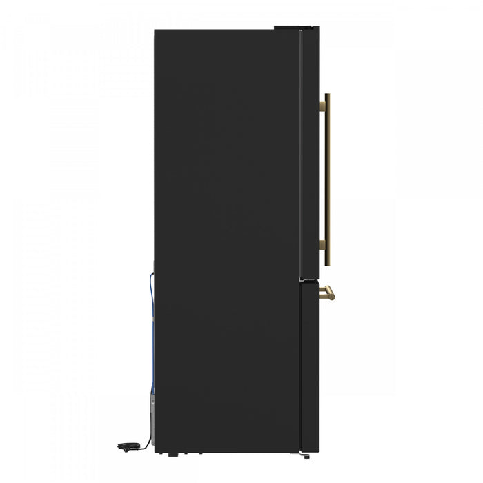 Forno Milano 60-Inch Side-by-Side Refrigerator in Black, 34.4 cu.ft - FFFFD1787-60BLK