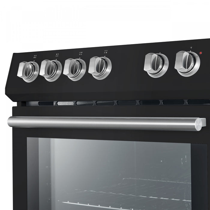 Leonardo Espresso 30\" Slide-In Electric Range in Black 5.0 cu. Ft. -FFSEL6022-30BLK