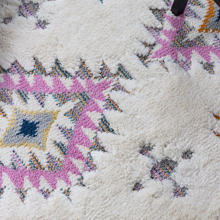 Lola Diamond Shag Area Rug - 2'7\" x 8'