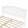 Benson Full Size Solid Wood Platform Bed with Stylish Headboard, White | Lit plateforme Benson en bois massif format Full avec tete de lit elegante, blanc