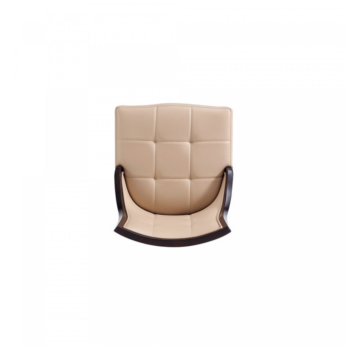Fifth Avenue Traditional Wood Upholstered Dining Chair in Tan - Set of 4