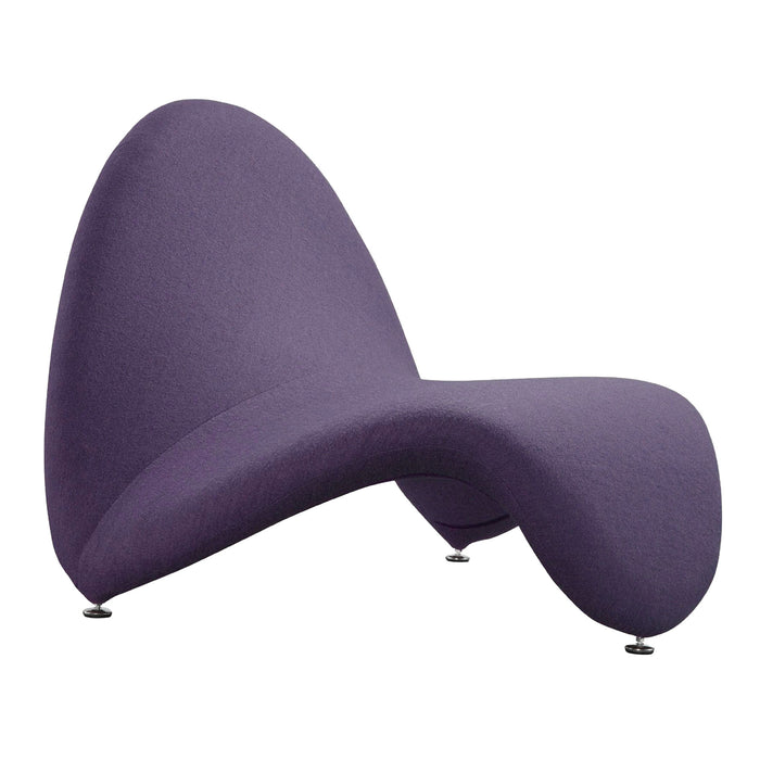 Manhattan Comfort Moma Wool Blend Accent Chair - Purple