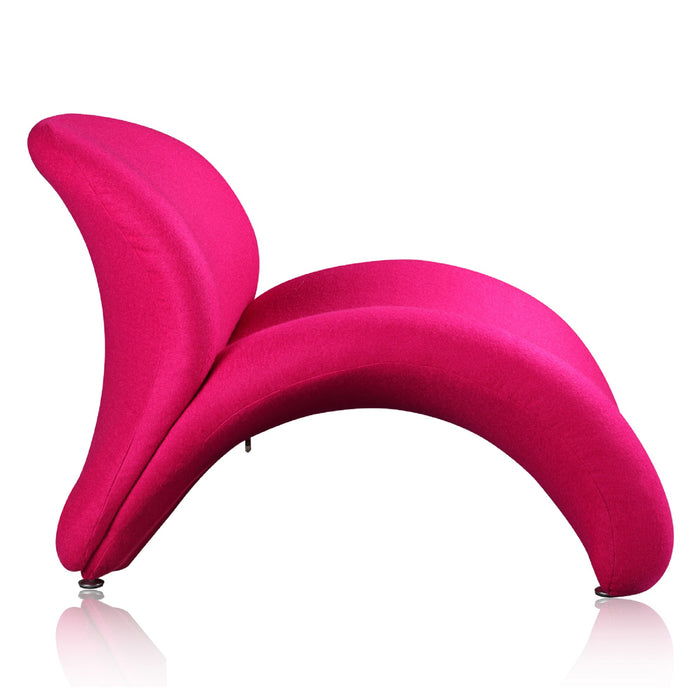 Manhattan Comfort Rosebud Wool Blend Accent Chair - Fuchsia