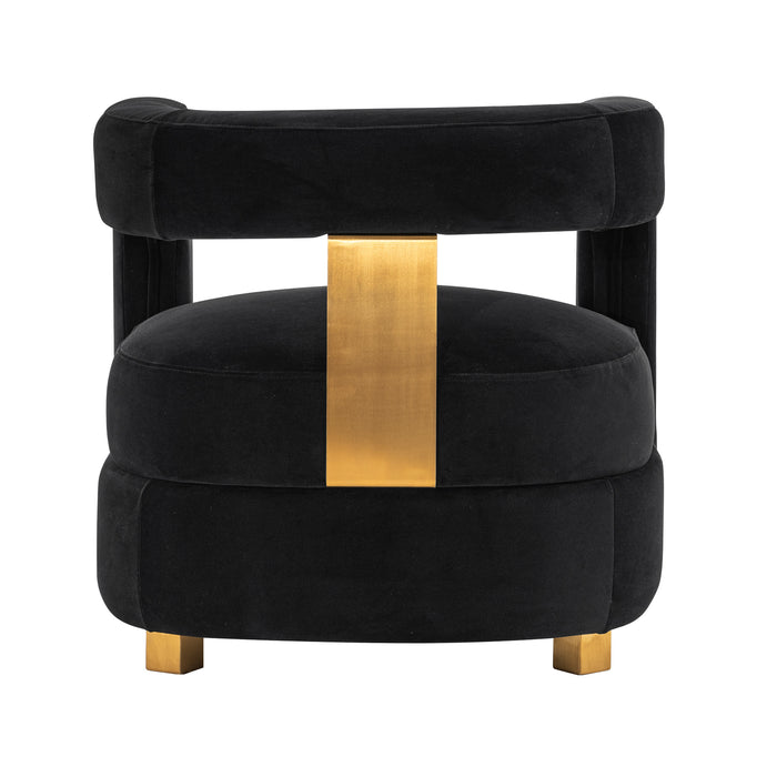Manhattan Comfort Modern Amirah Velvet Accent Chair - Black