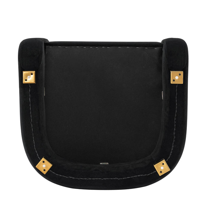 Manhattan Comfort Modern Amirah Velvet Accent Chair - Black