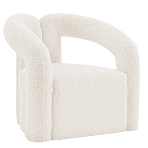 Manhattan Comfort Modern Darian Chenille Accent Chair - Cream