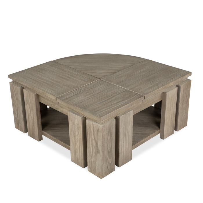 Addams 36\" Lift-Top Coffee Table with Casters - Stone Harbor Grey