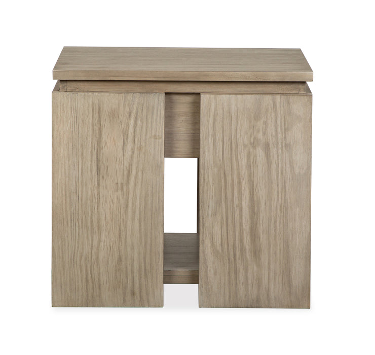 Addams 22\" End Table with Storage - Stone Harbor Grey