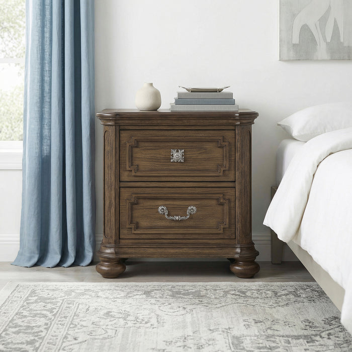 Ambrose Bedside 2-Drawer Nightstand, 28\"W x 29\"H – Brown