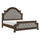Ambrose Panel Bed with Headboard & Frame, Wooden, Fabric, Brown - King Size