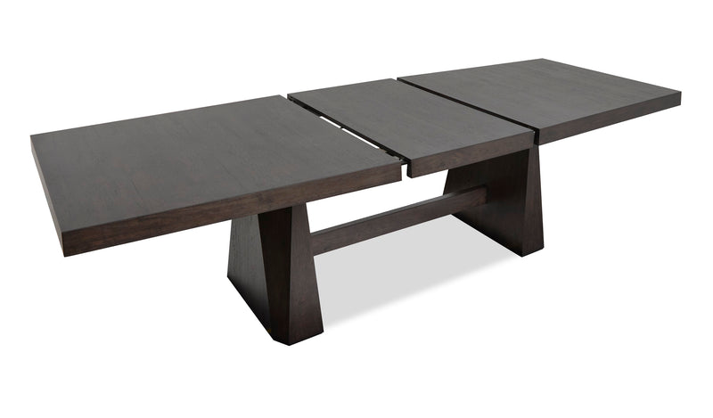 Arden 5pc Extension Dining Set with Table & 4 Chairs, Trestle Base, 84-108\"W - Espresso Brown