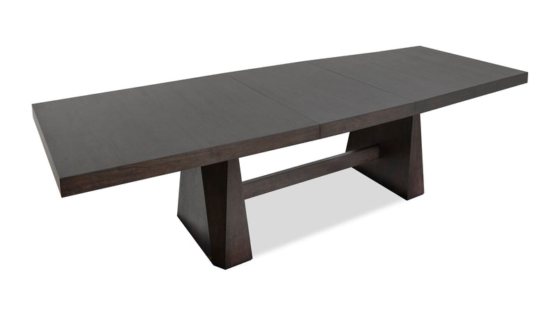 Arden Dining Extension Table with Trestle Base, 84-108\"W - Espresso Brown