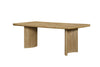 Austin Dining Table with Pedestal Base, 84"W - Natural Oak Brown | Table de salle à manger Austin de 84 po (L) avec base piédestal - brun chêne naturel