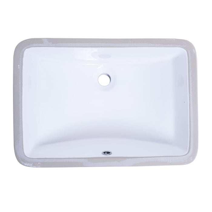 Bristol Sinks Vitreous China Rectangular Undermount Bathroom Sink - B606