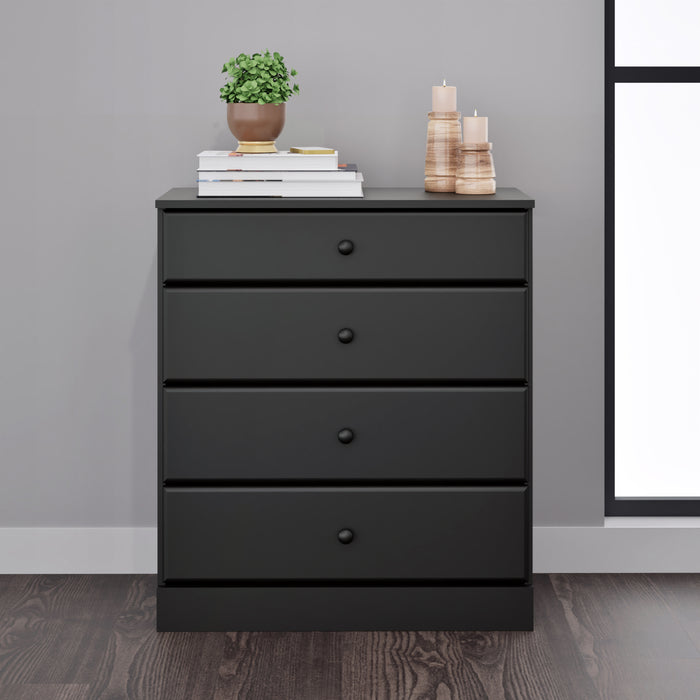Astrid 4-Drawer Dresser - Black