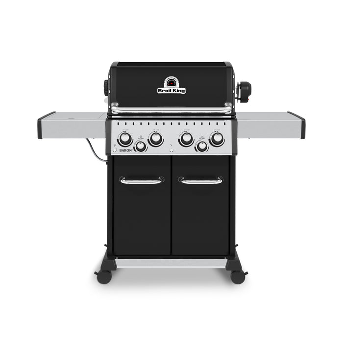 Broil King Baron™ 490 Pro Natural Gas Grill with Side Burner & Rear Rotisserie Burner in Black - 875247