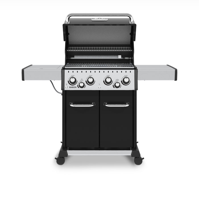 Broil King Baron™ 490 Pro Natural Gas Grill with Side Burner & Rear Rotisserie Burner in Black - 875247