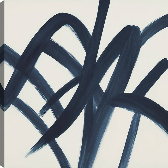 Blue Abstract I Canvas Wall Art – 24\" x 24\"