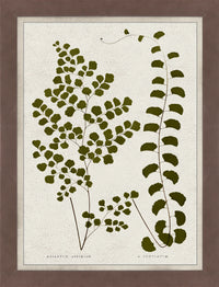 Green Leaves Framed Matted Glass Art – 26