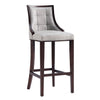 Manhattan Comfort Fifth Avenue Faux Leather Barstool - Light Grey