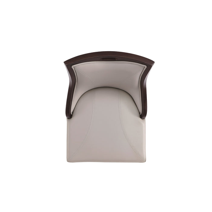 Manhattan Comfort Emperor Faux Leather Barstool - Light Grey