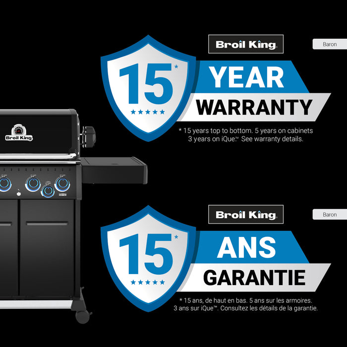 Broil King Baron 490 Pro Shadow 4-Burner 40,000-BTU Natural Gas BBQ - 674147 Grill